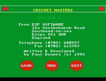 Cricket Masters-Amiga